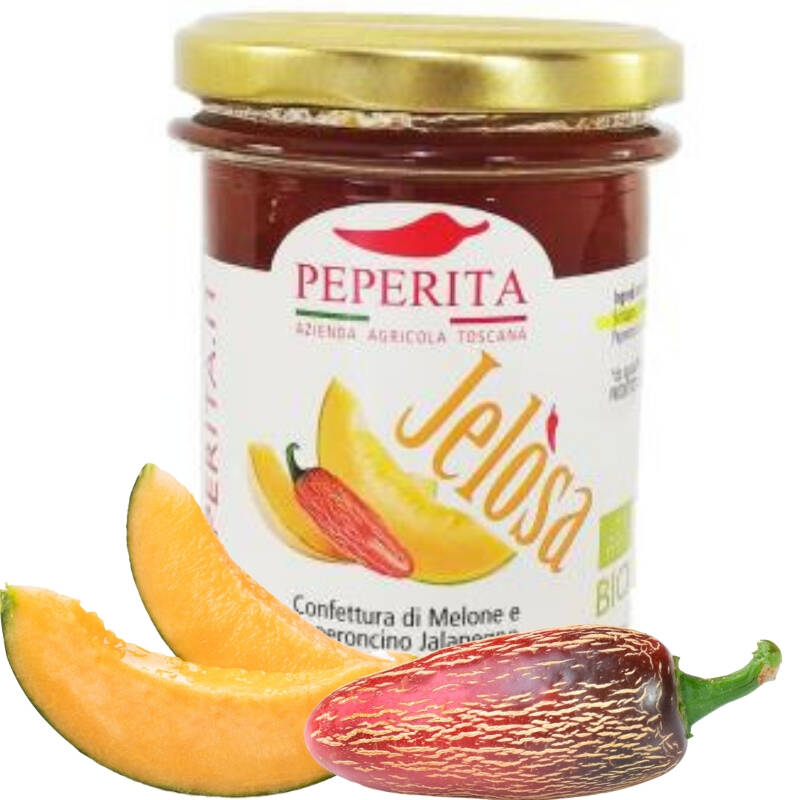 Bio-Jelosa-Konfitüre mit Melonen und Jalapeño