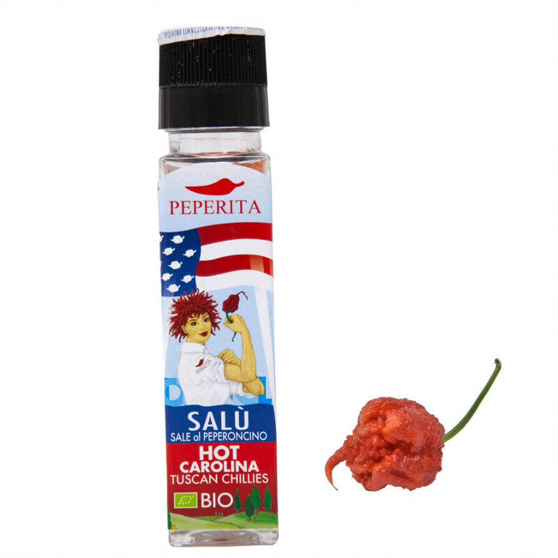 Organic Carolina Reaper Salt with Grinder