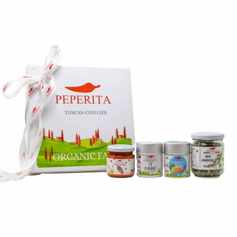 Kit with 4 Chilli Products for the Kitchen and Gift Box