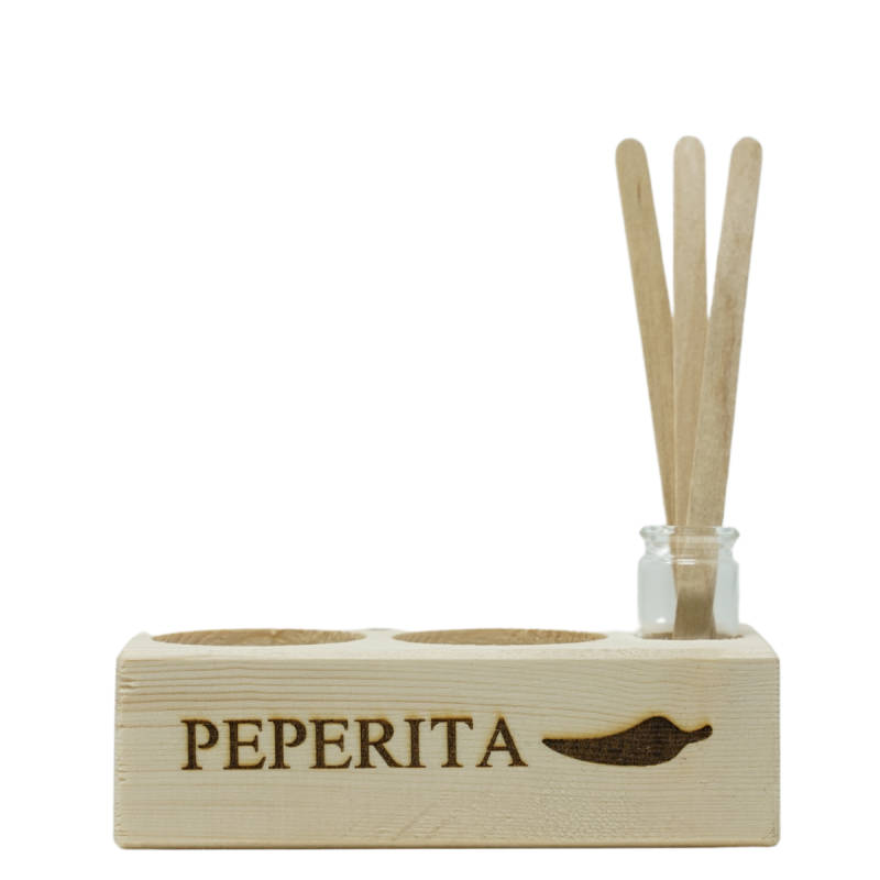 table pepper holder kit for two chili pepper powders, 'Peperita'