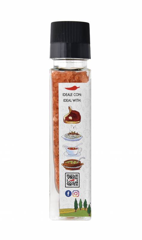 Organic Naga Chocolate Salt with Grinder for bbq