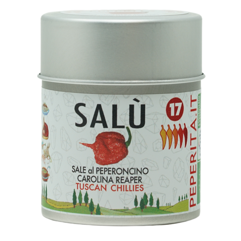 Salù - Fine Salt with organic Carolina Reaper pepper