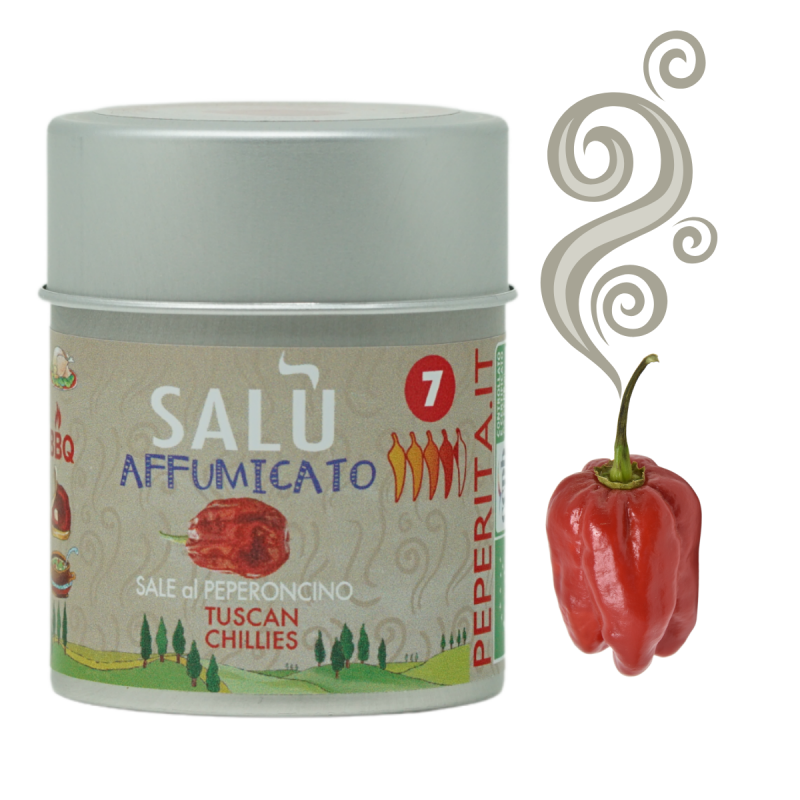 Salù - Fine Salt with Habanero Red Savina Organic Smoked Chilli Pepper
