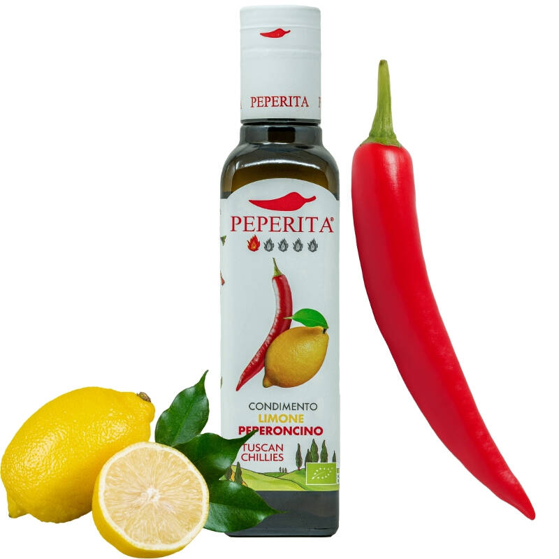EVO Oil Dressing flavored with organic Lemon and Chilli