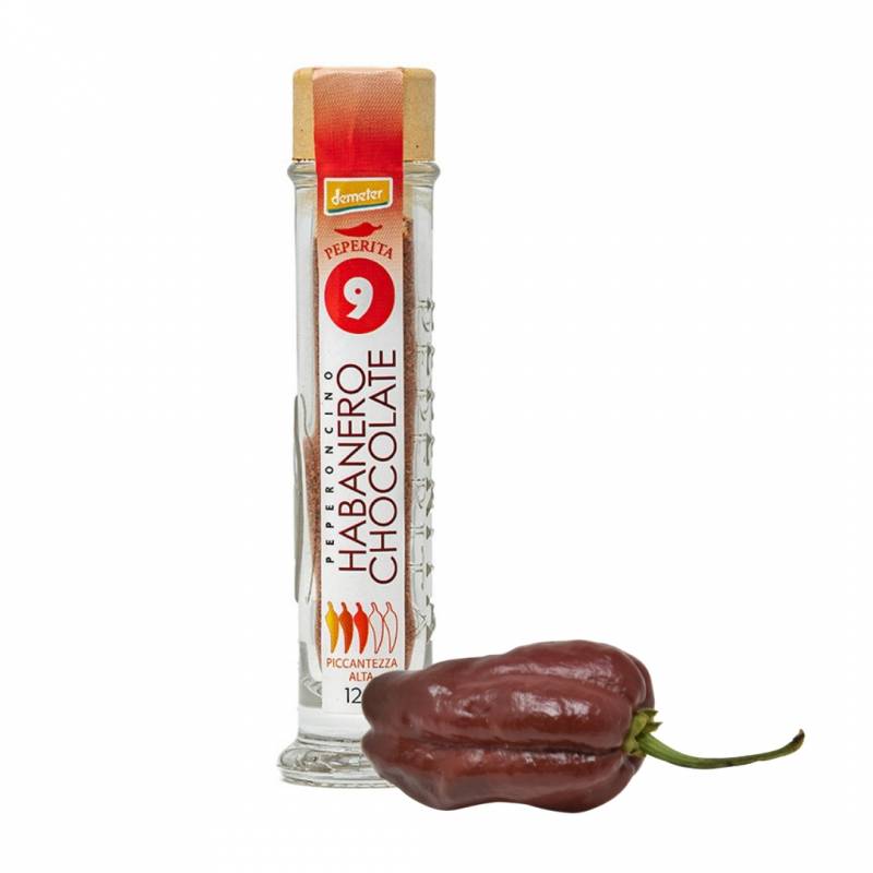 Table-top Chili Pepper Holder with 2 organic chili powders - Habanero Chocolate and Carolina Reaper + tasting paddles