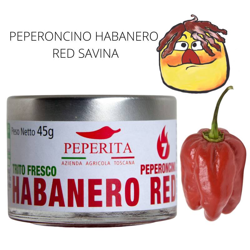 Fresh Chopped Organic Habanero Red Savina