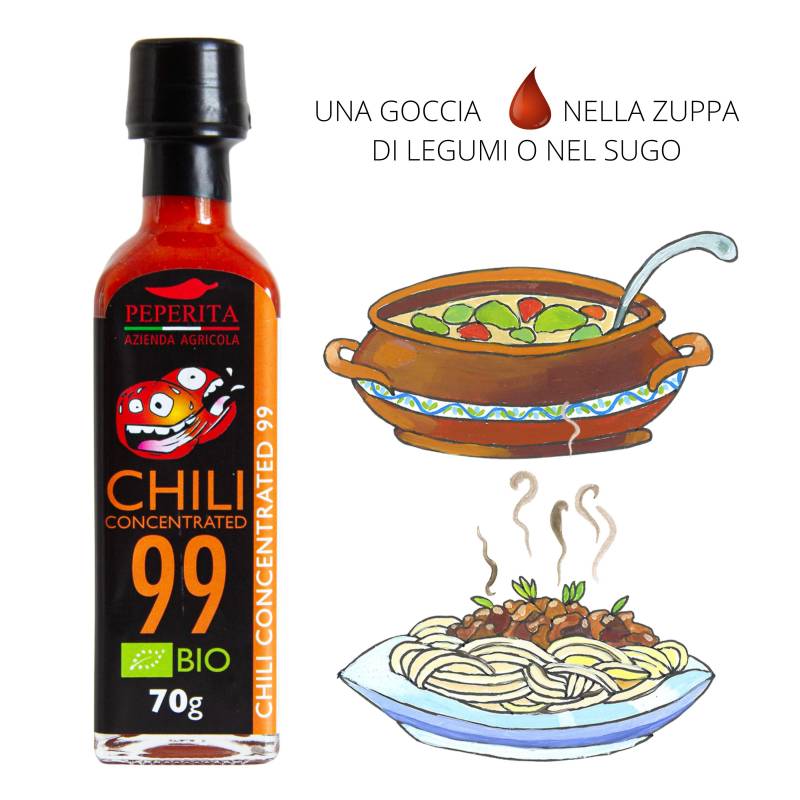 Scharfe Soße 99/100 mit Bio-Chili
