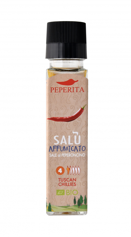 Salù - Rock Salt with smoked Cayenne pepper and Grinder